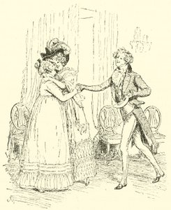 Mme Bennet accueille Lydia et son mari - Hugh Thomson